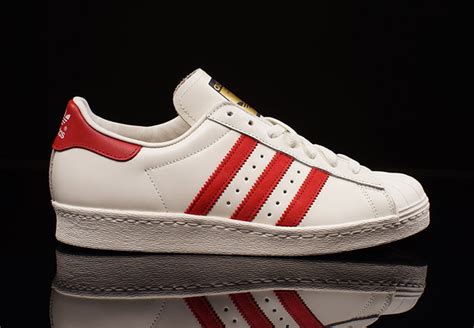 adidas superstar 80s white red.